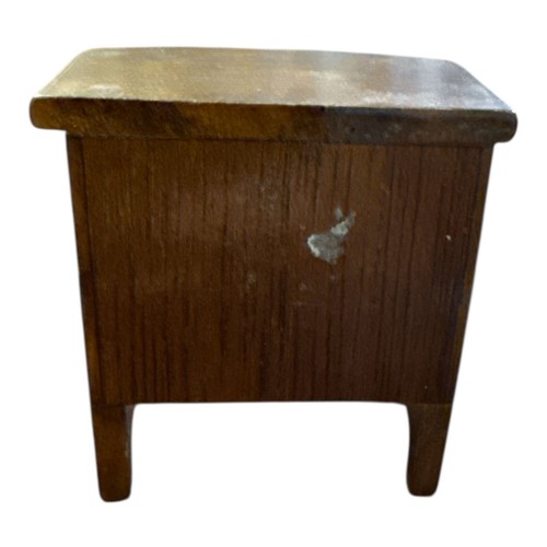 Vintage Miniatur Holz Puppenmöbel zweiteilig Kommode Truhe Beistelltisch - Bild 11 von 14
