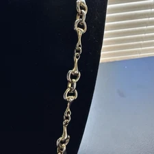 Gold-tone Equestrian Horse Snaffle Bit Shiny 26" Necklace Small Bits