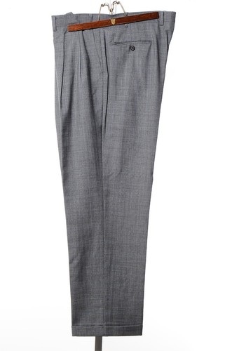 44R Lauren Ralph Lauren Gray Glen Plaid Wool 2-Piece Suit 38x31 Trousers Jacket - Picture 8 of 14