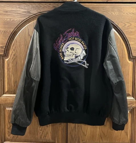 Vintage Pete & Jake’s Hot Rod Parts Jacket Holloway USA Wool Leather XXL video thumbnail