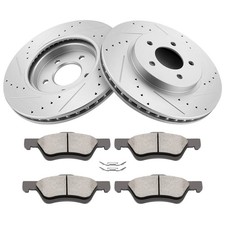  5 Lugs D/S Brake Rotors & Ceramic Pads Kits Replacement for Ford Escape