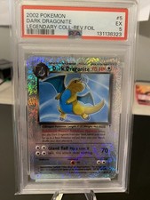 2002 Pokemon Legendary Collection Dark Dragonite Reverse Holo 5/110 PSA 5 🔥