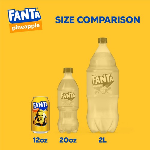 Fanta Ananas Soda Pop 12 fl oz, 12er Pack Dosen - Bild 3 von 7