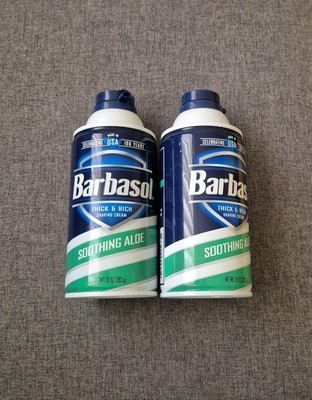 Barbasol Thick & Rich Shaving Cream Soothing Aloe 10 Oz PACK OF 2