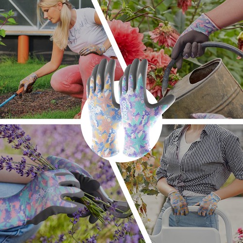 COOLJOB bunte Gartenhandschuhe bestes Geschenk für Frauen Damen, 2 Paar atmen... - Bild 5 von 6