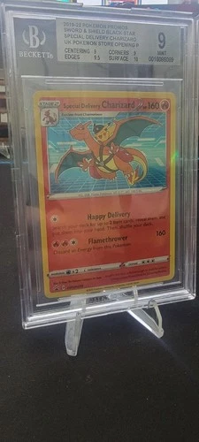 2022 Pokemon Sword Shield Center Promo SWSH075 Special Delivery Charizard BGS 8