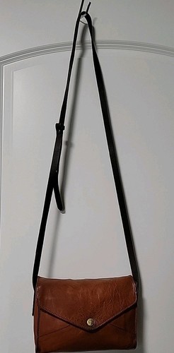Chiarugi Medium Shoulder Crossbody Bag Whiskey Brown Leather Made in Italy Vintage - Bild 5 von 16