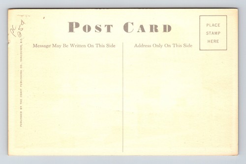 Vintage Vancouver Lions Gate Bridge CPR Steamer Postcard Canada - Picture 2 of 2