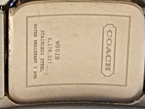 Ladies Coach Lexington Tank Style Watch New Battery - Picture 16 of 19