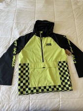 Mens Vans Off the Wall BMX Anorak Jacket Water Resistant Skating Fashion Checker