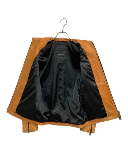 JACKROSE Studded Leather Riders Jacket Men's Size 3 Brown image 3