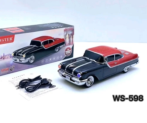 Modellino Auto Retro Cassa WSTER Wireless Bluetooth Speaker with TF USB FM Music
