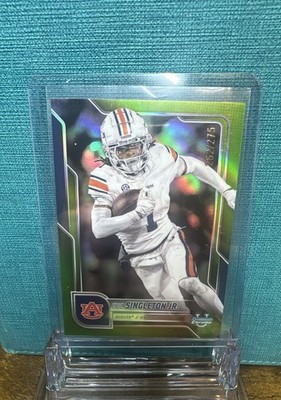 2025 Bowman University Chrome - Eric Singleton Jr. #186 Lime Green Refractor...