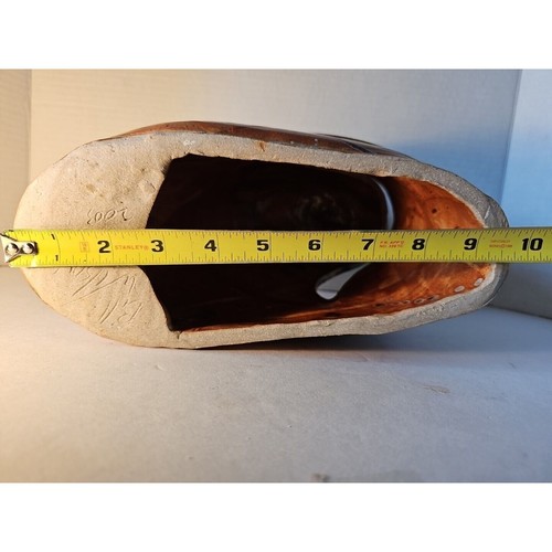 Handgefertigt signiert Bill Wilson Studiokeramik Keramik glasiert Kunstwerk 2003 8" hoch - Bild 12 von 18