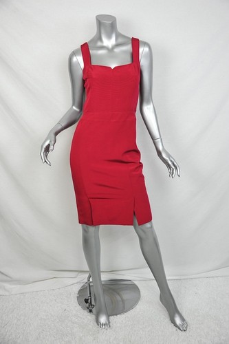 REISS Womens Sleeveless RED Fitted Sheath Dress US SIZE 2 NEW - Picture 1 of 8