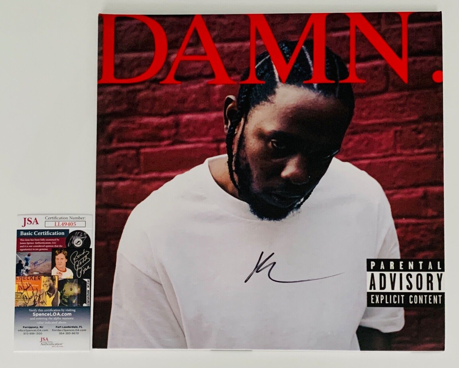 KENDRICK LAMAR SIGNED DAMN RECORD Mail order cheap ALBUM COVER ONLY JSA Ranking TOP4 COA LL4