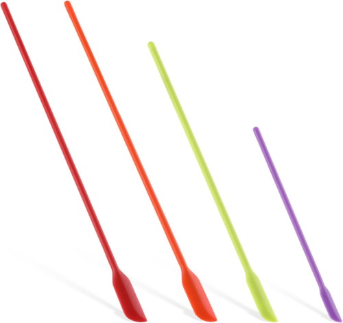 4 Pack Mini Silicone Spatula Set Small Rubber Spatula Makeup Thin Jar Scraper - Picture 11 of 12
