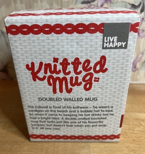 Strickbecher doppelwandig weiß Cup Strickpullover 4,5“ Cup von Mustard mit Karton - Bild 7 von 8