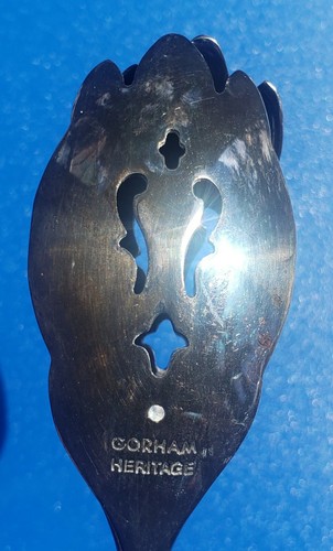 Vintage 7,5" Silber Ton Gorham Heritage Salatbesteck - Bild 3 von 5
