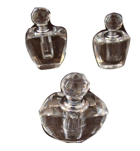 3 Vintage Designs, Glas Parfümflasche, 3 Zoll groß, Geschenk Sammlerstück, wiederverwendbar - Bild 2 von 7