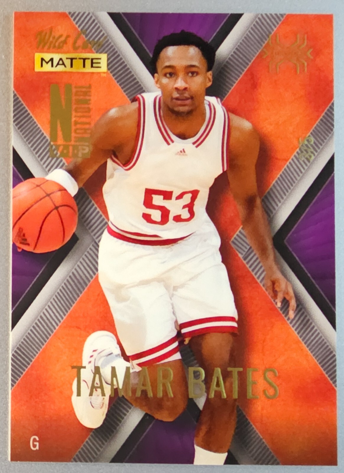 2022 Wild Card Matte National X-Plode Orange Purple SP /5 Tamar Bates #MXPN-20