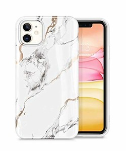 GVIEWIN Coque iPhone 11 Marbre Motif Silicone, Housse de Protection en TPU Soupl