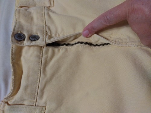 Faded Glory Womens Cropped Pants Size 16 Missy Yellow Stretch Jeans Casual - Picture 8 of 10