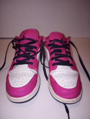 NIKE Air Jordan 1 Low ブラック/ピンク Nike Air Jordan 1 Low Fierce Pink Black White GS 5.5Y