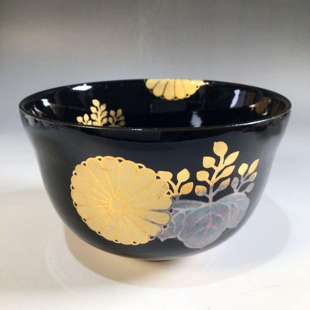 Giapponese Culture Tè Cerimonia Ciotola Ripiani Kyo-Yaki Matcha Ciotola Tè Giapponese Culture Tè Cerimonia Ciotola Ripiani Kyo-Yaki Matcha Ciotola Tè
