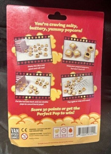Van Ryder Boardgame Popcorn Dice New - Imagen 2 de 3