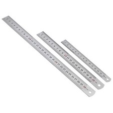 Stahllineal-Set 15, 20 und 30 cm, Metalllineal, Werkstattlineal