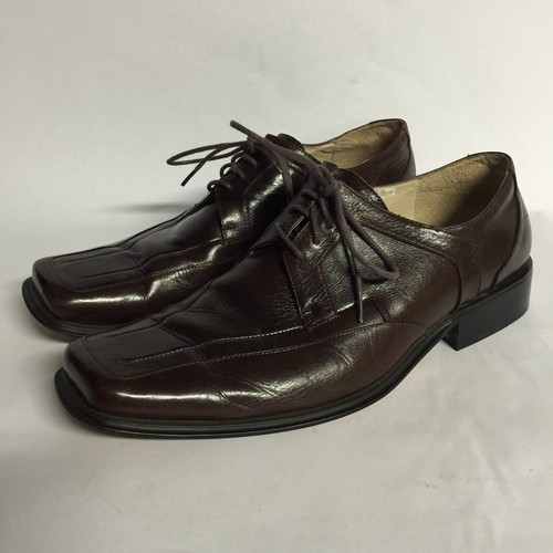 REDUCED! Giovanni Classic Men's Leather Oxford Shoes Dark Brown Size 10 Nice! - Picture 2 of 10