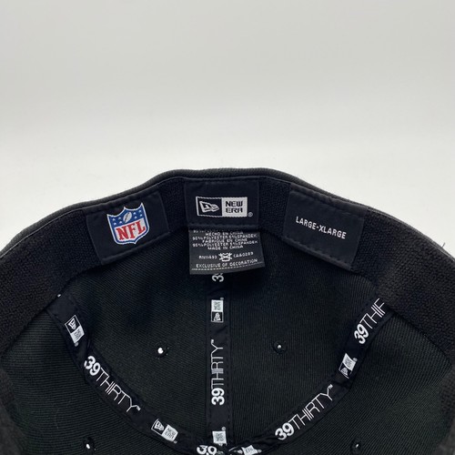 New Era 39Thirty Jacksonville Jaguars NFL Fitted Hat Cap Solid Black Size L/XL - Picture 6 of 6