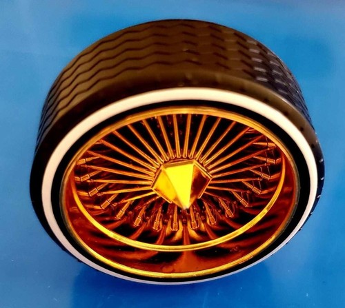 HOPPIN HYDROS! 1/18 SUPER SPOKES GOLD LOWRIDER Rims BULLETS K/O LOW PRO WW Tire - Picture 4 of 7