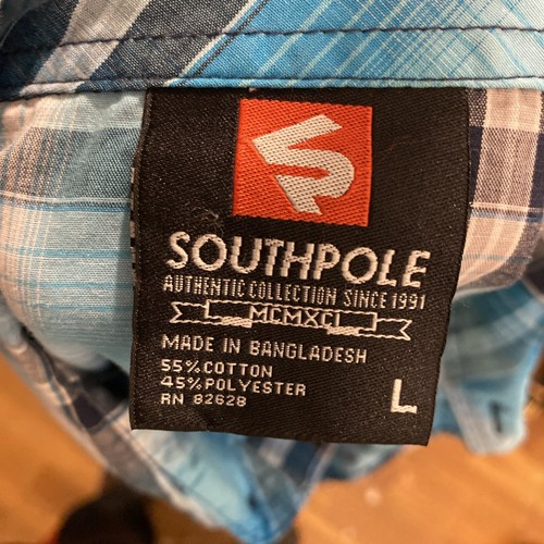 South Pole Mens Large Long Sleeve Button Down Shirt - Picture 5 of 5