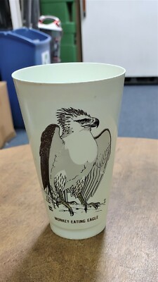Vintage 1970s 7-11 7-Eleven Monkey-Eating Eagle Cup Save a Living Thing Series