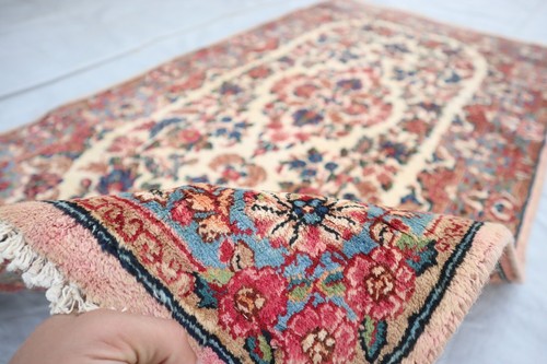 Antique Rug 2'9x5'3 ft Beige Handmade Trible Area Rug- 3x5 Entryway Rug-Kids Rug - Picture 2 of 15