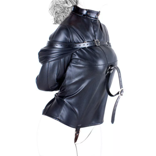 Asylum Zwangsjacke Body Harness Armbinder Kostüm Zwangsjacke Clubwear US - Bild 15 von 48
