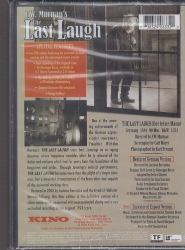f. w. murnau's the last laugh starring emil jannings 2x dvd new deluxe edition - Picture 2 of 2