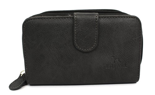 Ladies Zip Around Purse - Faux Leather Wallet with Coin Pocket & Card Slots - Picture 6 of 26