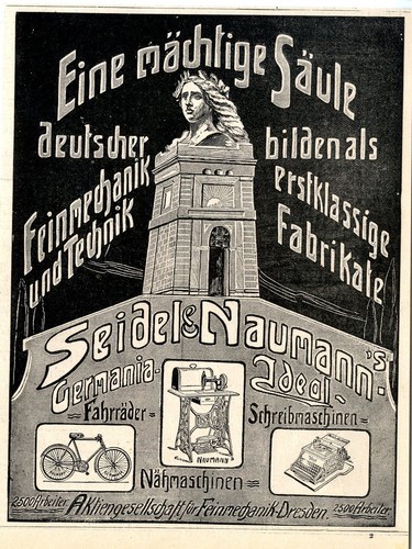 Seidel & Naumann, Dresden Eine mächtige Säule deutscher Feinmechanik Werbung1907