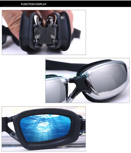 ELECTROPLATE MIRROR ADULT SWIMMING GOGGLES ANTIFOG SWIM GOGGLE MYOPIA HOT 2023 - Picture 4 of 9