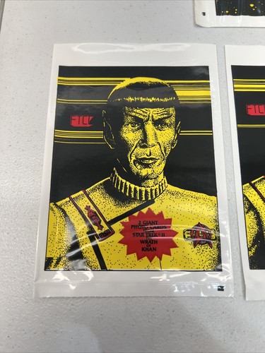 RARE 1982 STAR TREK II THE WRATH OF KHAN FULL SET OF 4 FTCC PHOTO CARD WRAPPERS - Picture 5 of 9