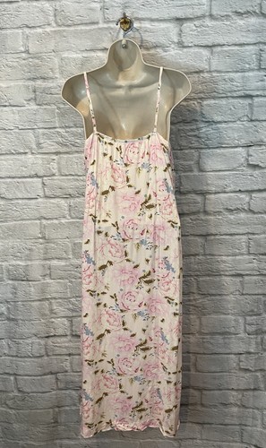 World Market Women's Pink Floral Slip Dress/Nightgown with Kimono Robe L/XL - Picture 5 of 10