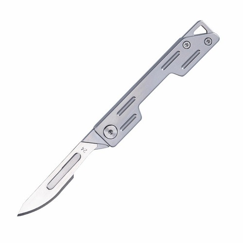 Cuchillo bisturí llavero exterior - plegable, cortador de papel, EDC - Imagen 12 de 26