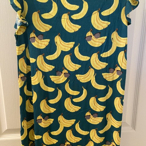 Posh Peanut Ruffled Cap Sleeve Hi Low Dress Bananas Bamboo Girls Size 10 NWT - Picture 9 of 10