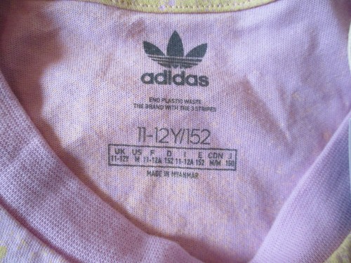 adidas Trefoil Crop Tee & Cycling Shorts Girls M 11-12Y NWT HK2930 & HK 2943 - Picture 4 of 5