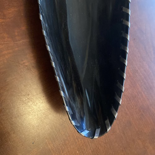 John Hardy Sterling Silver Hand Stitched Buffalo Horn Bowl - Picture 4 of 8