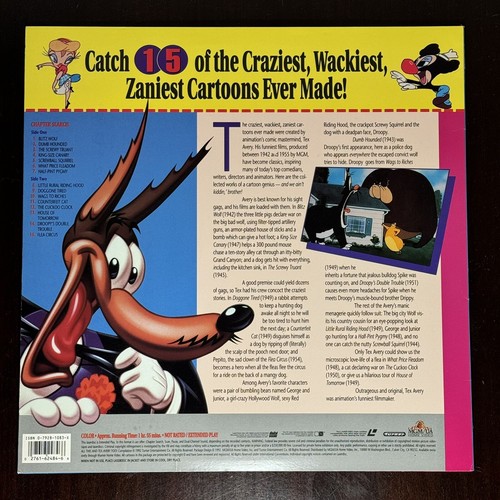 All This And Tex Avery Too! Laser Disc 15 Classic MGM Cartoons (1992) Vintage - Picture 6 of 10