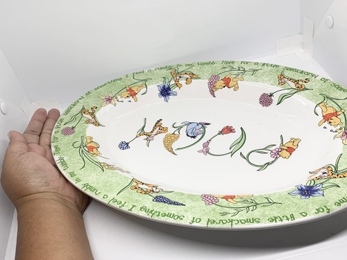 Disney Winnie the Pooh Serving Platter Oval Poohtanicals Ceramic 10.5"x14.75" - Picture 7 of 10